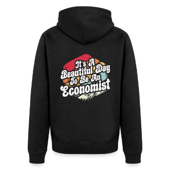 Économiste Professeur d’économie Profession Économie - Veste à capuche bio Premium Unisexe - noir - Dos - Nico (187cm)
