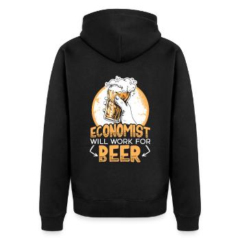 Économiste Professeur d’économie Profession Économie - Veste à capuche bio Premium Unisexe - noir - Dos - Nico (187cm)