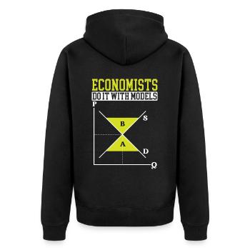 Économiste Professeur d’économie Profession Économie - Veste à capuche bio Premium Unisexe - noir - Dos - Nico (187cm)