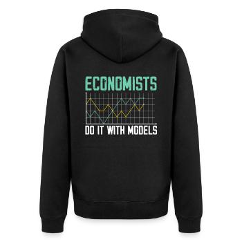 Économiste Professeur d’économie Profession Économie - Veste à capuche bio Premium Unisexe - noir - Dos - Nico (187cm)