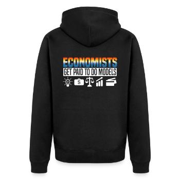 Économiste Professeur d’économie Profession Économie - Veste à capuche bio Premium Unisexe - noir - Dos - Nico (187cm)