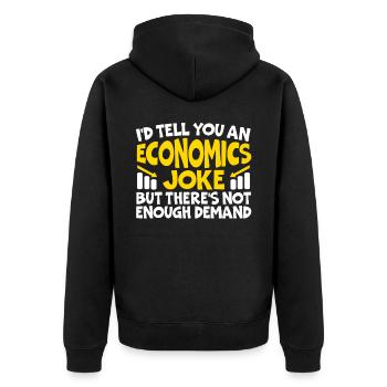 Économiste Professeur d’économie Profession Économie - Veste à capuche bio Premium Unisexe - noir - Dos - Nico (187cm)