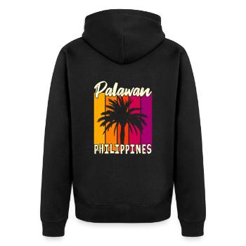 Palawan Philippines Coucher de soleil - Veste à capuche bio Premium Unisexe - noir - Dos - Nico (187cm)