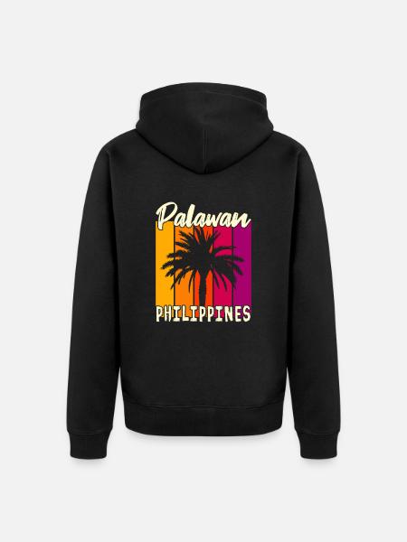 Palawan Philippines Sunset - Unisex Premium Organic Zip Hoodie - black