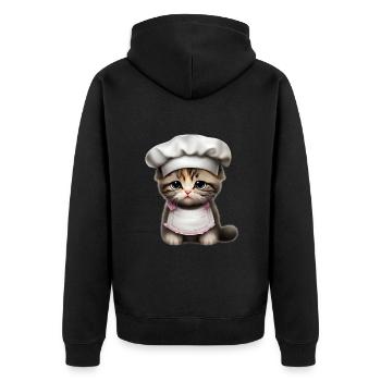 Chef Chat - Veste à capuche bio Premium Unisexe - noir - Dos - Nico (187cm)