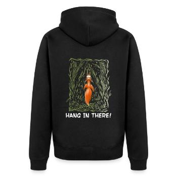Accrochez-vous à la créature de la forêt d’écureuils - Veste à capuche bio Premium Unisexe - noir - Dos - Nico (187cm)