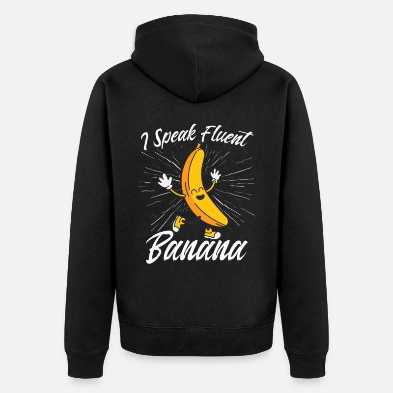 Je parle couramment la banane - Veste à capuche bio Premium Unisexe - noir