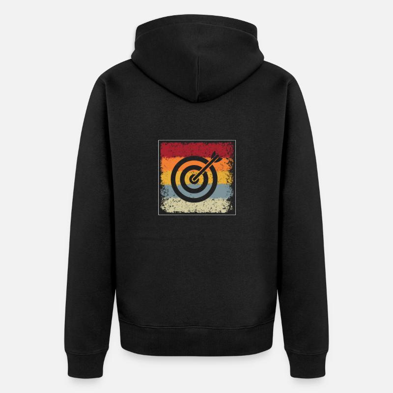 Dart Rétro - Veste à capuche bio Premium Unisexe - noir