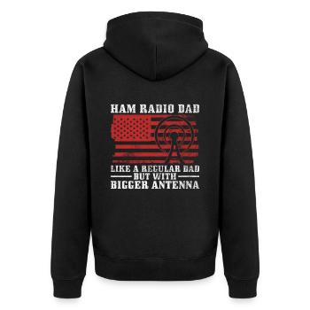 Patriotischer Amateurfunker Usa-design Für - Veste à capuche bio Premium Unisexe - noir - Dos - Nico (187cm)