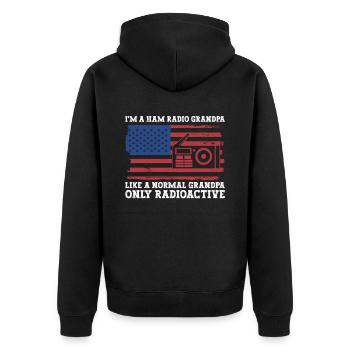 Amateurfunk-opa-design Für Lizenzierte - Veste à capuche bio Premium Unisexe - noir - Dos - Nico (187cm)