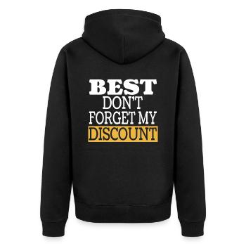 Pension de retraité drôle N’oubliez pas ma réduction - Veste à capuche bio Premium Unisexe - noir - Dos - Nico (187cm)