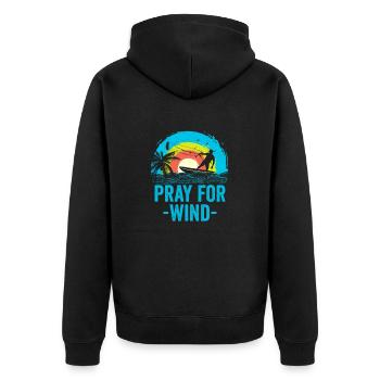 Kitesurfing Kiteboarding Kite Surfer Kitesurfer - Unisex Premium Organic Zip Hoodie - black - Back - Nico (187cm)