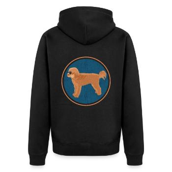 Cavapoo Dog Cavoodle Dog Owner Gift - Unisex Premium Organic Zip Hoodie - black - Back - Nico (187cm)