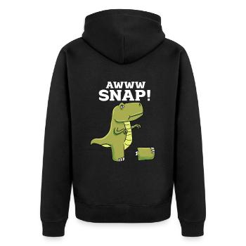 Ein Bein Witz Humor Geschenk - Unisex Premium Bio Zip Hoodie - Schwarz - Hinten - Nico (187cm)