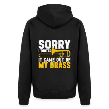 Posaune Trombone - Veste à capuche bio Premium Unisexe - noir - Dos - Nico (187cm)