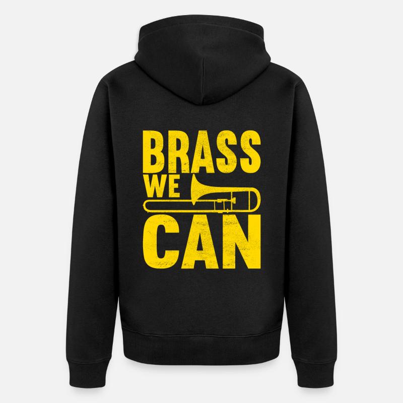 Posaune Trombone - Veste à capuche bio Premium Unisexe - noir