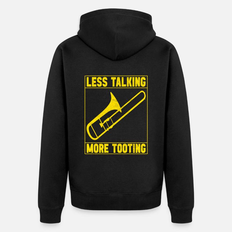 Posaune Trombone - Veste à capuche bio Premium Unisexe - noir