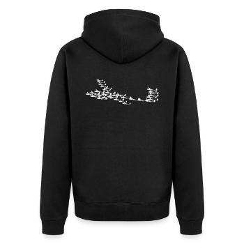 Glider Airplanes Glider - Unisex Premium Organic Zip Hoodie - black - Back - Nico (187cm)