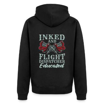 Centre de contrôle des appels d’urgence centre d’opérations tatouage - Veste à capuche bio Premium Unisexe - noir - Dos - Nico (187cm)