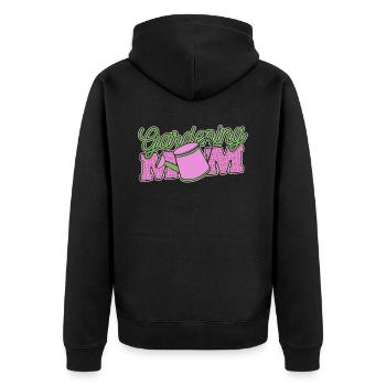 Hobbygärtner Garten Mutter Gärtnerische Mama - Unisex Premium Bio Zip Hoodie - Schwarz - Hinten - Nico (187cm)