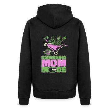Hobby Gardener Garden Horticultural Mom - Unisex Premium Organic Zip Hoodie - black - Back - Nico (187cm)