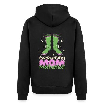Hobby Gardener Garden Horticultural Mom - Unisex Premium Organic Zip Hoodie - black - Back - Nico (187cm)