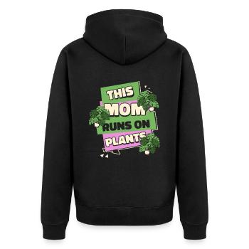 Hobbygärtner Garten Mutter Gärtnerische Mama - Unisex Premium Bio Zip Hoodie - Schwarz - Hinten - Nico (187cm)