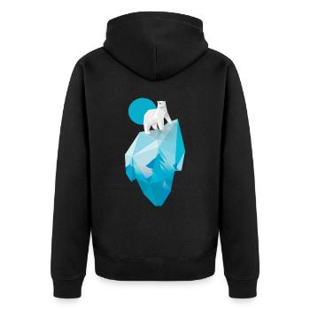 Polar Bears Bears Animal Welfare - Unisex Premium Organic Zip Hoodie - black - Back - Nico (187cm)