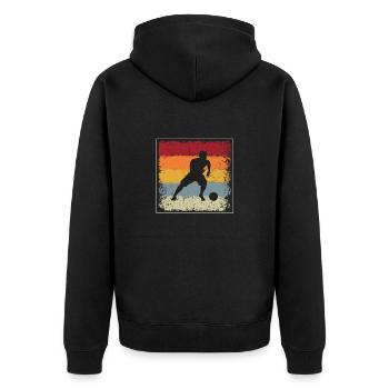 Football Rétro - Veste à capuche bio Premium Unisexe - noir - Dos - Nico (187cm)