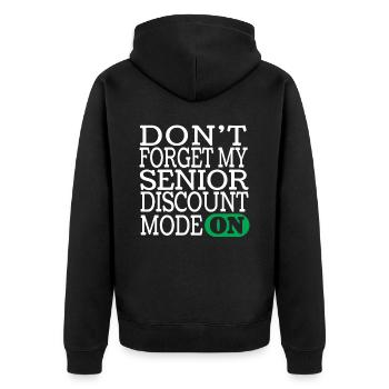 Pension de retraité drôle - Veste à capuche bio Premium Unisexe - noir - Dos - Nico (187cm)
