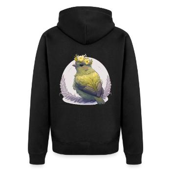 Mignon Canary Bird Fleur Crown Pet Birds - Veste à capuche bio Premium Unisexe - noir - Dos - Nico (187cm)