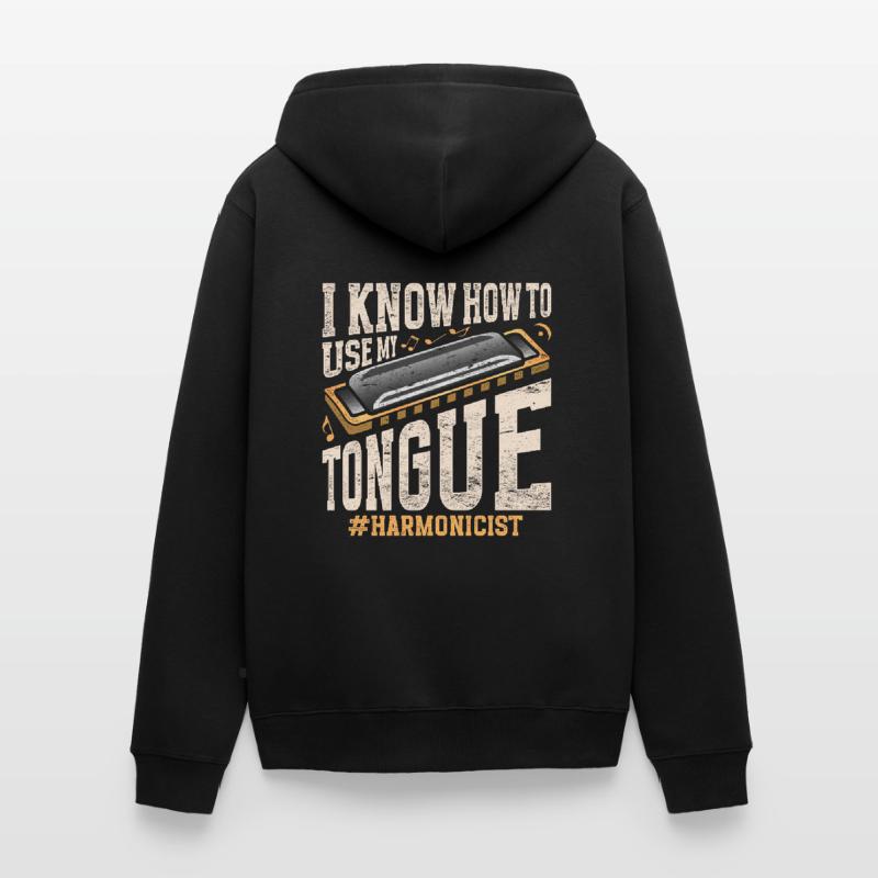 Harmonica harmonica player Unisex Premium Organic Zip Hoodie