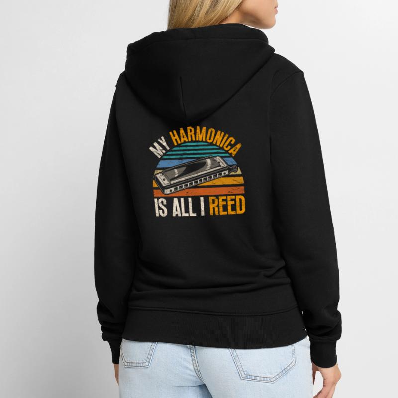 Harmonica harmonica player Unisex Premium Organic Zip Hoodie