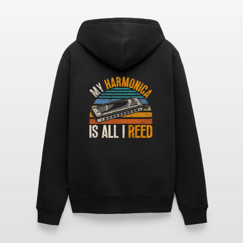 Harmonica harmonica player Unisex Premium Organic Zip Hoodie