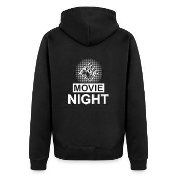Soirée cinéma pop-corn film film amoureux films - Veste à capuche bio Premium Unisexe - noir - Dos - Nico (187cm)