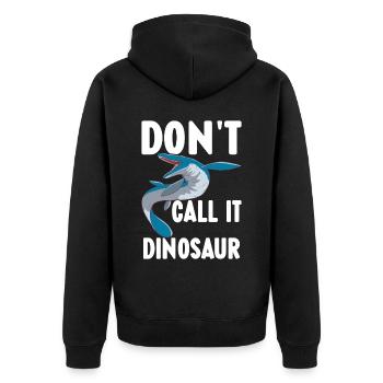Mosasaurus Dinosaurier - Unisex Premium Bio Zip Hoodie - Schwarz - Hinten - Nico (187cm)