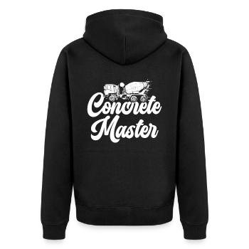 Bétonnière Chauffeur de camion Emploi Ouvrier du bâtiment - Veste à capuche bio Premium Unisexe - noir - Dos - Nico (187cm)