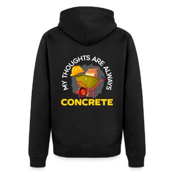 Bétonnière Camionneur Emploi Ouvrier de la construction - Veste à capuche bio Premium Unisexe - noir - Dos - Nico (187cm)