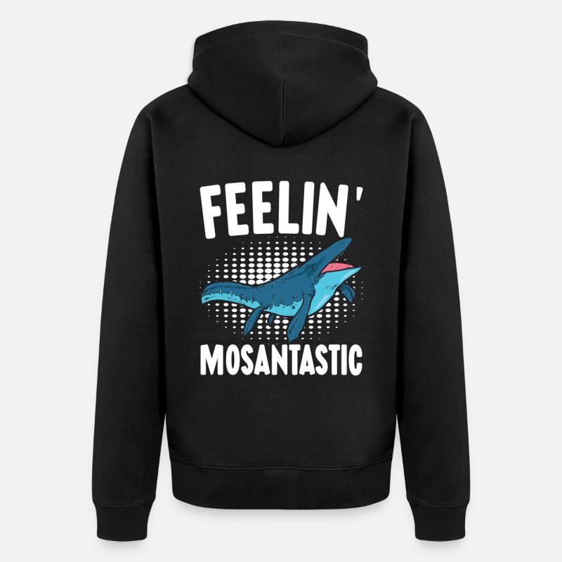 Dinosaure mosasaure - Veste à capuche bio Premium Unisexe - noir