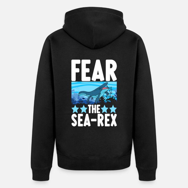 Dinosaure mosasaure - Veste à capuche bio Premium Unisexe - noir
