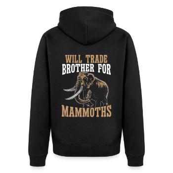 Mammouth Elephant Wildlife Extinct Animal Lover Lover - Veste à capuche bio Premium Unisexe - noir - Dos - Nico (187cm)
