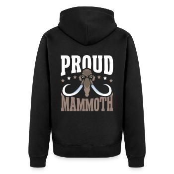 Mammouth Elephant Wildlife Extinct Animal Lover Lover - Veste à capuche bio Premium Unisexe - noir - Dos - Nico (187cm)