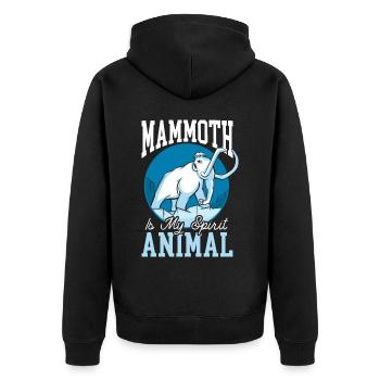 Mammouth Elephant Wildlife Extinct Animal Lover Lover - Veste à capuche bio Premium Unisexe - noir - Dos - Nico (187cm)