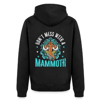 Mammouth Elephant Wildlife Extinct Animal Lover Lover - Veste à capuche bio Premium Unisexe - noir - Dos - Nico (187cm)