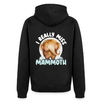 Mammouth Elephant Wildlife Extinct Animal Lover Lover - Veste à capuche bio Premium Unisexe - noir - Dos - Nico (187cm)