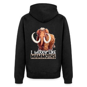 Mammouth Elephant Wildlife Extinct Animal Lover Lover - Veste à capuche bio Premium Unisexe - noir - Dos - Nico (187cm)