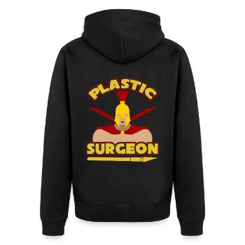 Modellbauer lustig Modellbau - Unisex Premium Bio Zip Hoodie - Schwarz - Hinten - Nico (187cm)