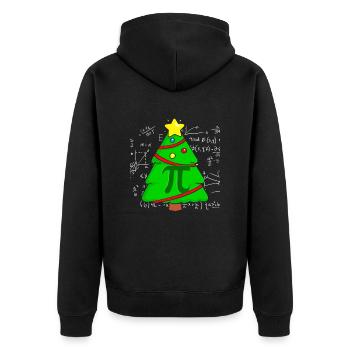Pi Math Arbre de Noël Mathématicien Mathématiques - Veste à capuche bio Premium Unisexe - noir - Dos - Nico (187cm)