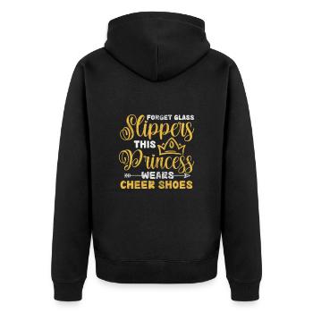 Cheerleader Cheerleading Sport Gymnastics Gift - Unisex Premium Organic Zip Hoodie - black - Back - Nico (187cm)