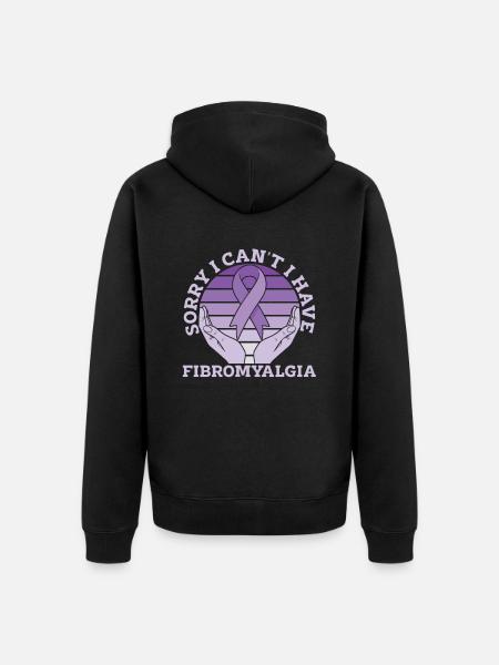 Fibromyalgia rheumatism hands - Unisex Premium Organic Zip Hoodie - black